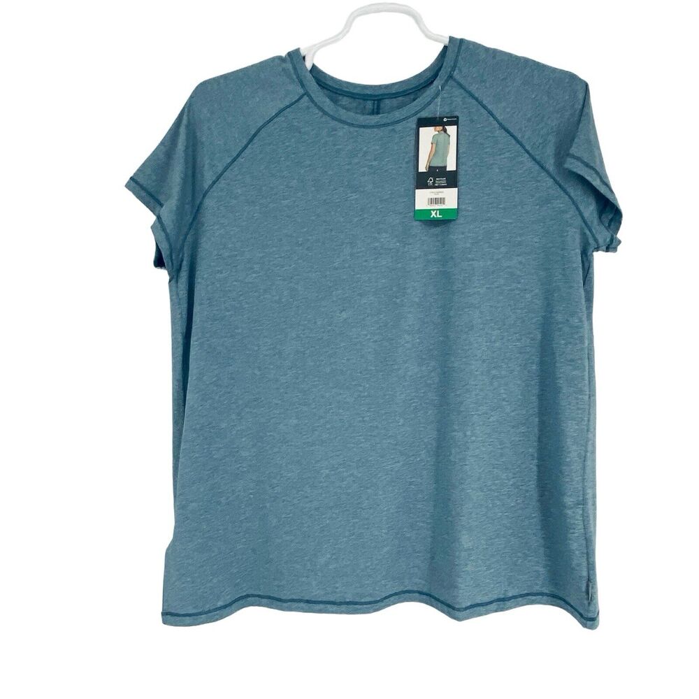 Eddie Bauer Women’s Active Short Sleeve Tee‎ Blue T-shirt Size XL NEW!